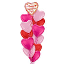 Happy Valentine's Day Marbled Balloon Bouquet