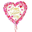 Happy Valentine's Day Pink Watercolour Balloon Bouquet