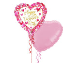 Happy Valentine's Day Pink Watercolour Balloon Bouquet