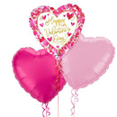 Happy Valentine's Day Pink Watercolour Balloon Bouquet
