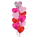 Happy Valentine's Day Sequin Hearts Balloon Bouquet