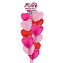 Happy Valentine's Day Sequin Hearts Balloon Bouquet