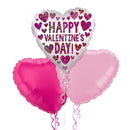 Happy Valentine's Day Sequin Hearts Balloon Bouquet