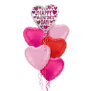 Happy Valentine's Day Sequin Hearts Balloon Bouquet
