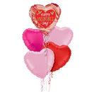 Happy Valentine's Day Swirls Balloon Bouquet