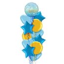 Hello World Blue Gradient Balloon Bouquet