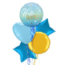 Hello World Blue Gradient Balloon Bouquet