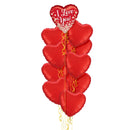 I Love You Confetti Hearts Balloon Bouquet