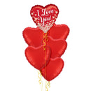I Love You Confetti Hearts Balloon Bouquet