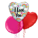 I Love You Rainbow Themed Balloon Bouquet