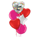 I Love You Rainbow Themed Balloon Bouquet