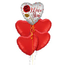 I Love You Rose Balloon Bouquet