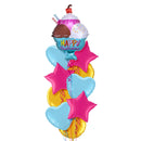 Ice Cream Bowl Happy Birthday Foil Balloon Bouquet