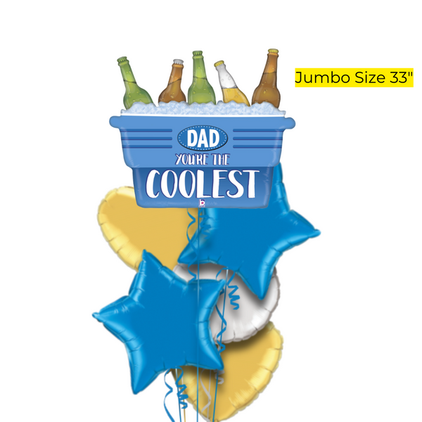 Dad You Are The Coolest Balloon Bouquet - Jumbo Size 33"