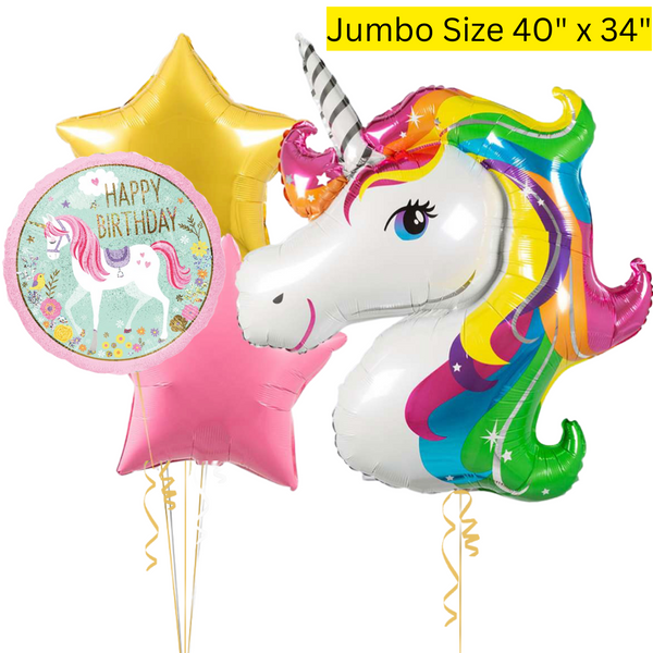 Unicorn Set Birthday Balloon Bouquet