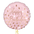Blush Happy Birthday Balloon Bouquet