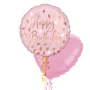 Blush Happy Birthday Balloon Bouquet