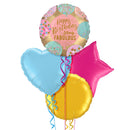 Happy Birthday Stay Fabulous Balloon Bouquet