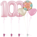 Pastel Pink 100th Birthday Balloon Bouquet Set