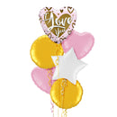 Pink and Gold I Love You Balloon Bouquet