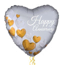 Silver and Gold Anniversary Balloon Bouquet