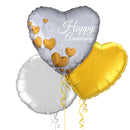 Silver and Gold Anniversary Balloon Bouquet
