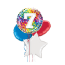 Happy 8th Birthday Confetti Balloon Bouquet