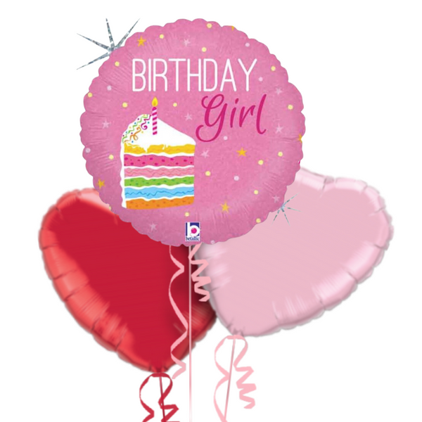 Birthday Girl Cake Balloon Bouquet