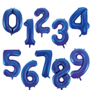 Dark Blue Number Large Shape Balloon