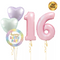 Pastel Pink and Pastel Birthday Set Foil Balloons (two numbers)