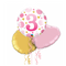 3rd Birthday Pink Polka Dots Balloon Bouquet