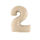 Cream Number Large Shape Balloon