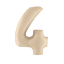Cream Number Large Shape Balloon
