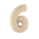 Cream Number Large Shape Balloon