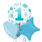 1st Birthday Polka Dot Blue Balloon Bouquet