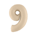 Cream Number Large Shape Balloon