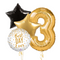 Best Day Ever Gold Birthday Set Foil Balloons (one number)