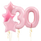 Pale Pink Magic Gold Birthday Set Foil Balloons (two numbers)