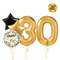 Cheers Gold Birthday Set Foil Balloons (two numbers)