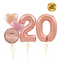 Rose Gold Dream Birthday Set Foil Balloons (two numbers)