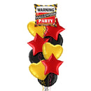 Warning Halloween Party Balloon Bouquet