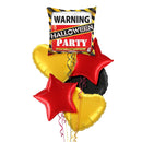 Warning Halloween Party Balloon Bouquet