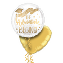The Adventure Begins Graduation Foil Balloon Bouquet