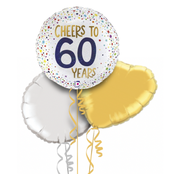 Cheers to 60 Years Birthday Balloon Bouquet