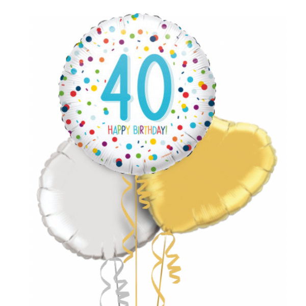 Happy 40th Birthday Balloon Bouquet
