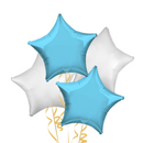 Blue and White Stars Balloon Bouquet