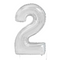 Number Silver Large Shape Balloon