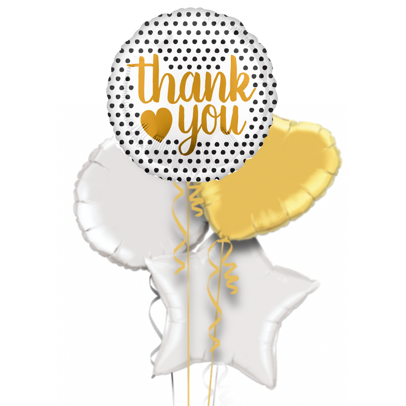 Thank You Cutest Gold Balloon Bouquet