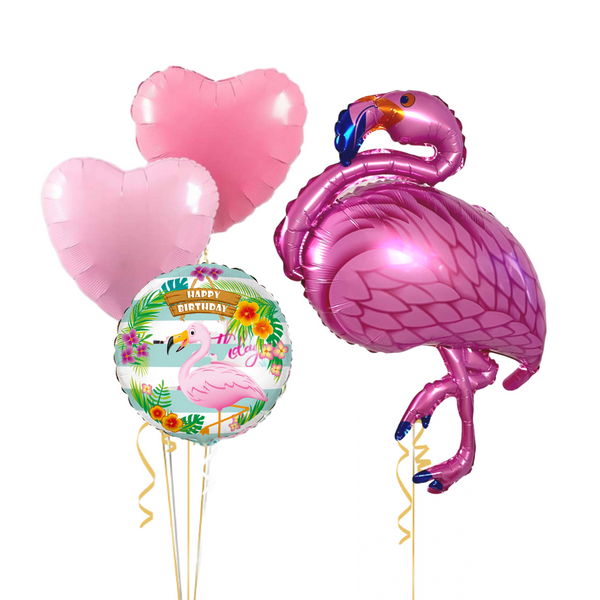 Flamingo Party Birthday Balloon Bouquet