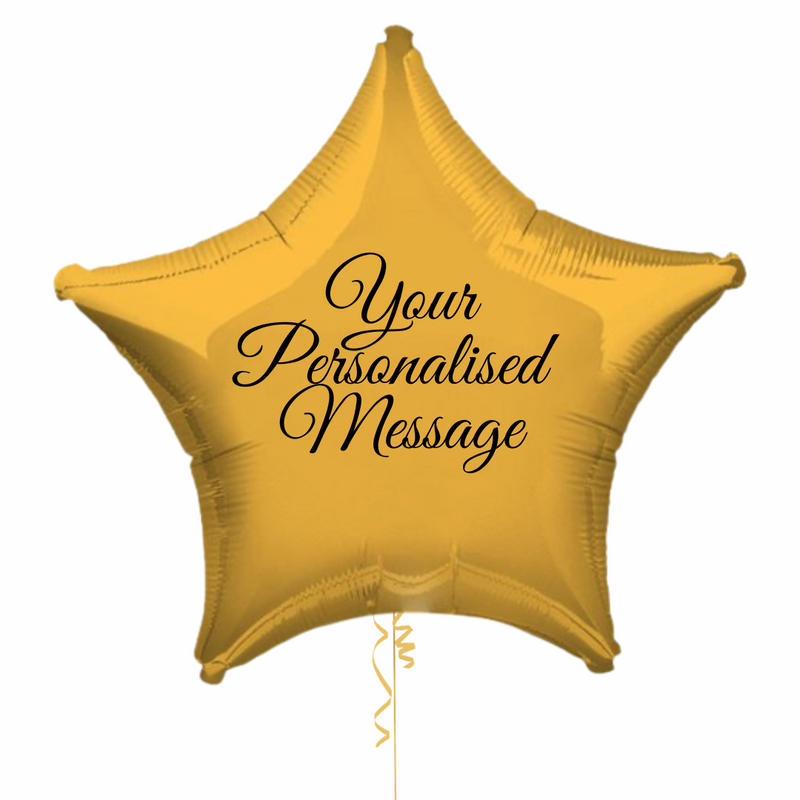Gold Star Personalised Foil Balloon